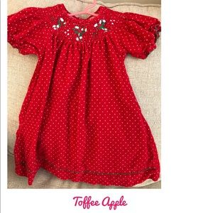 Christmas smocked dress